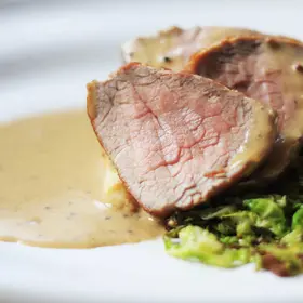 Roast Pork Fillet, Grain Mustard Sauce image