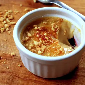 Peanut Caramel and Jam Crème Brûlée image