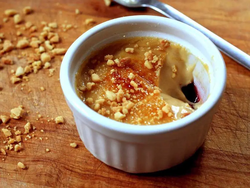 Peanut Caramel and Jam Crème Brûlée image