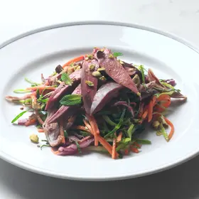 Grouse with Red Cabbage and Pistachio Salad image