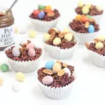 Peanut Caramel Rice Crispy Cakes image