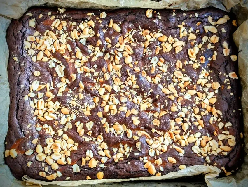 Peanut Caramel Chocolate Brownies image