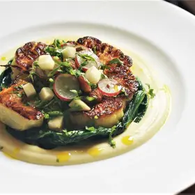 Roast Cauliflower with Apple and Grapes image