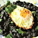 Crispy Fried Egg and Black Beans image