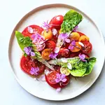 Tomatoes and rosebay willowherb image